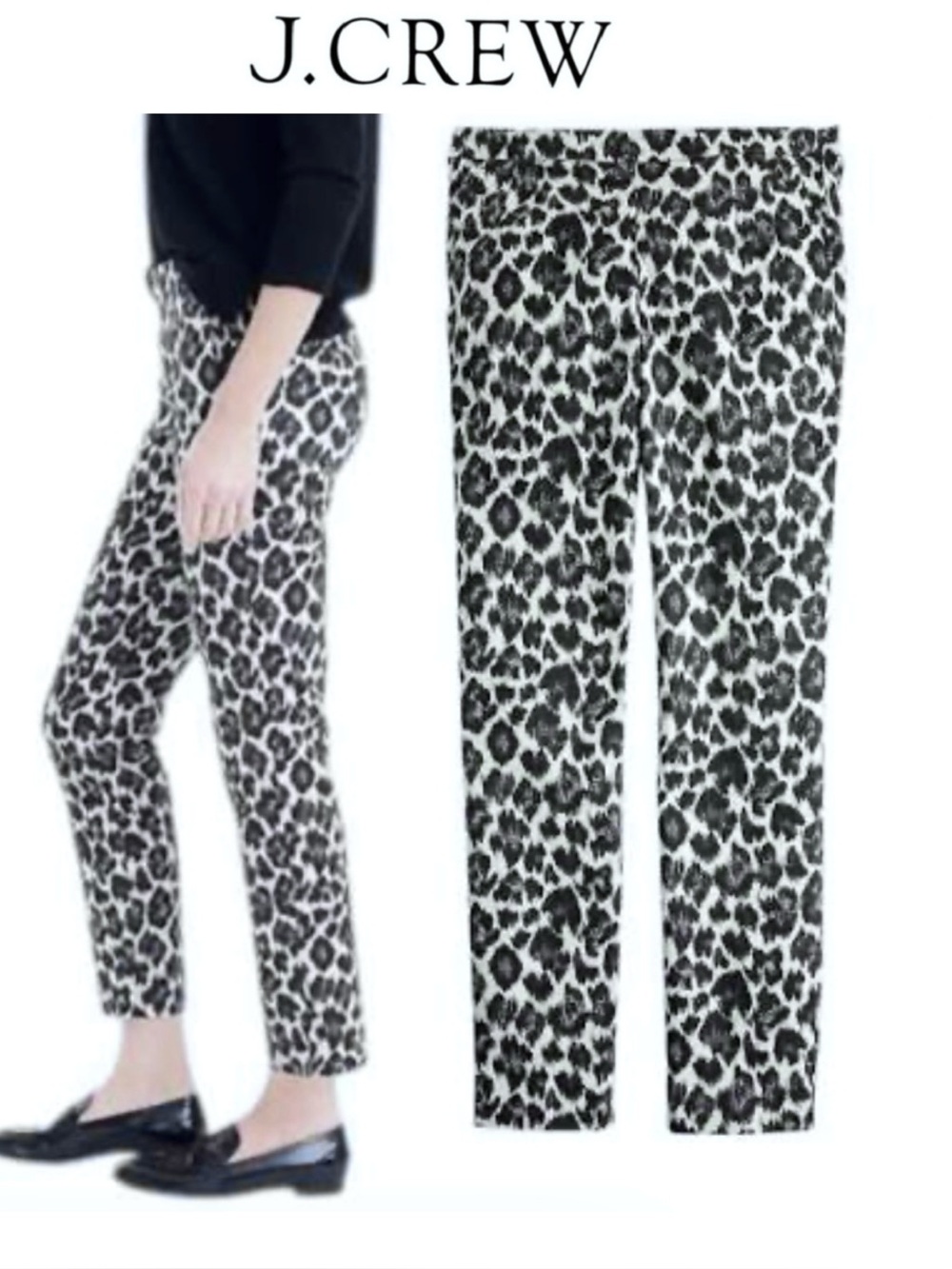 J Crew Martie Leopard Print Pants 12